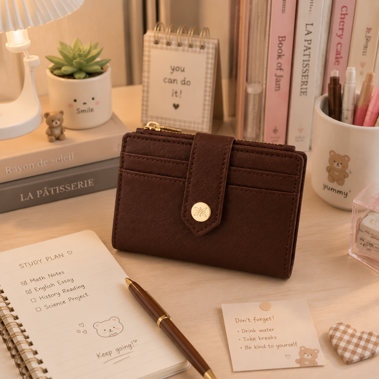 Osterin Compact Leather Wallet 🤎✨