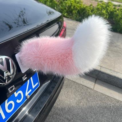 Fluffy Tail Car Decoration 🚗🦊✨