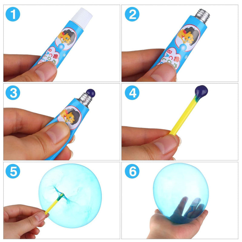 Magic Plastic Touchable Blow Bubbles Set