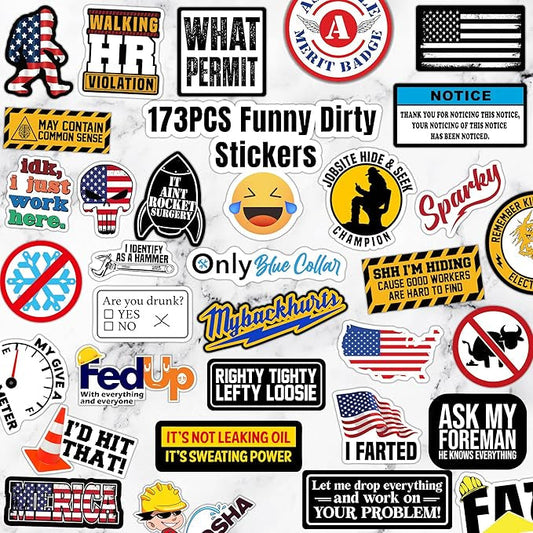 130 Pcs 3D Funky Stickers