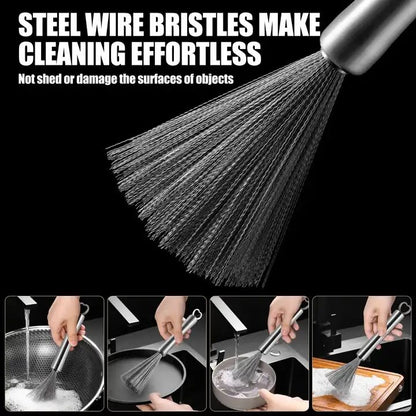 Stainless Steel Pot cleaning Brush with long handle✨