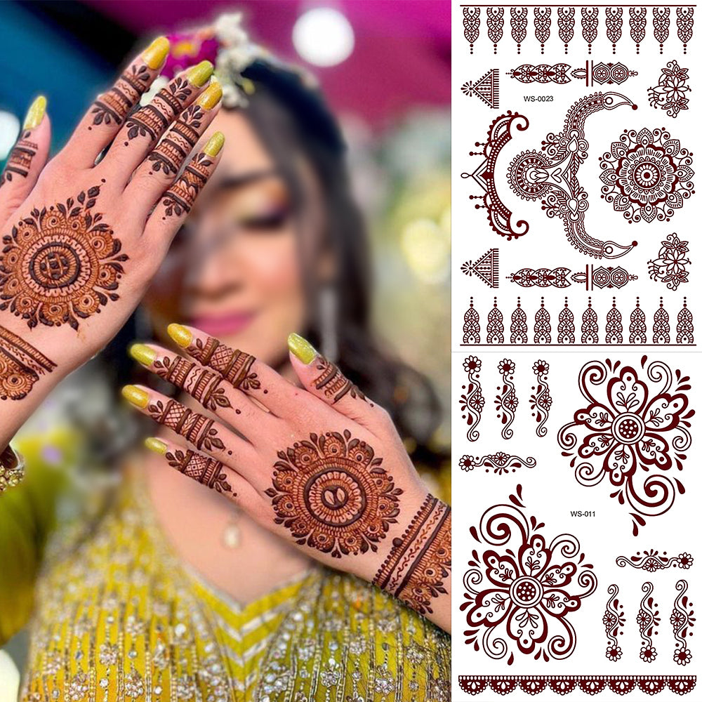 Waterproof Mehndi Stickers 🎨