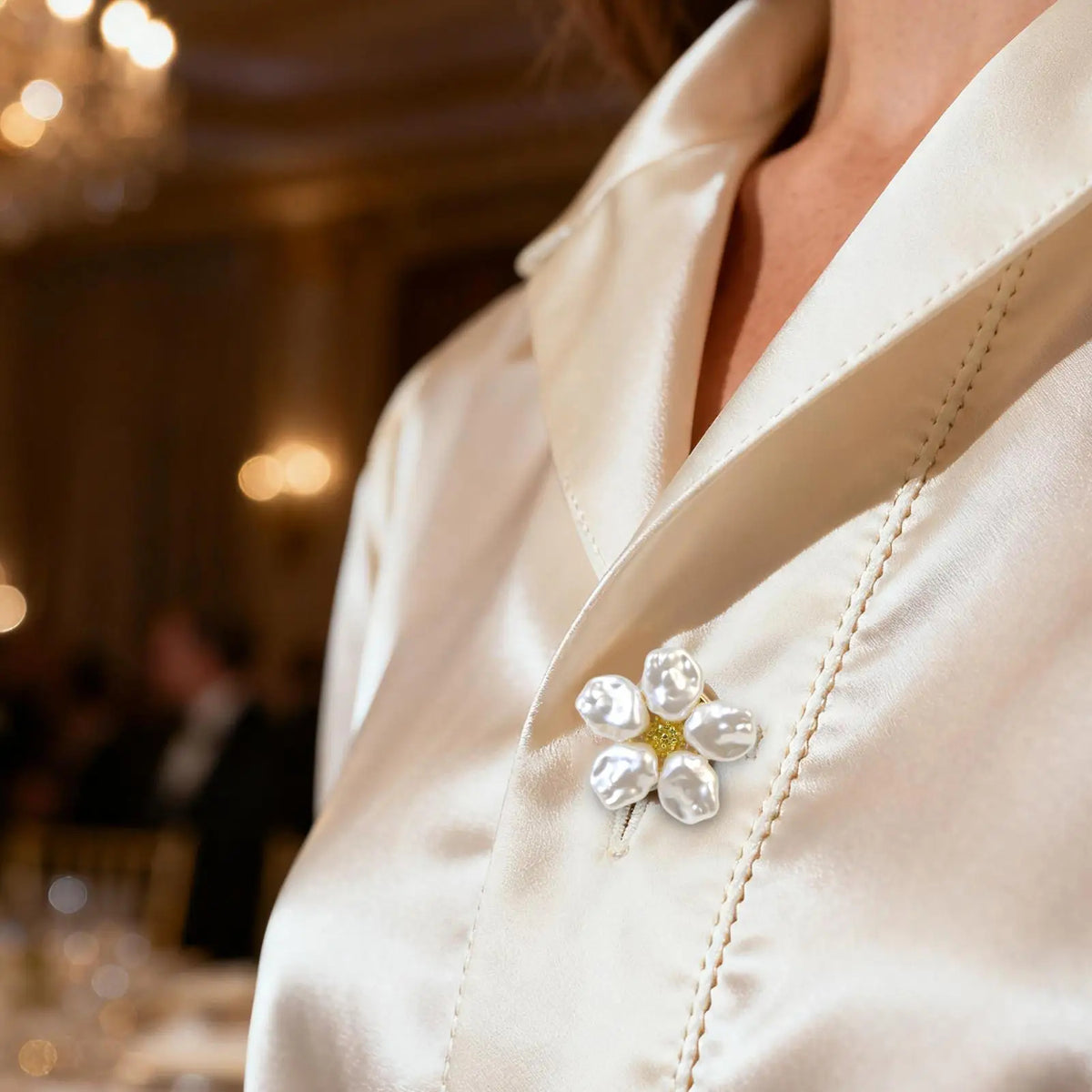 Faux Pearl Blouse Button Covers