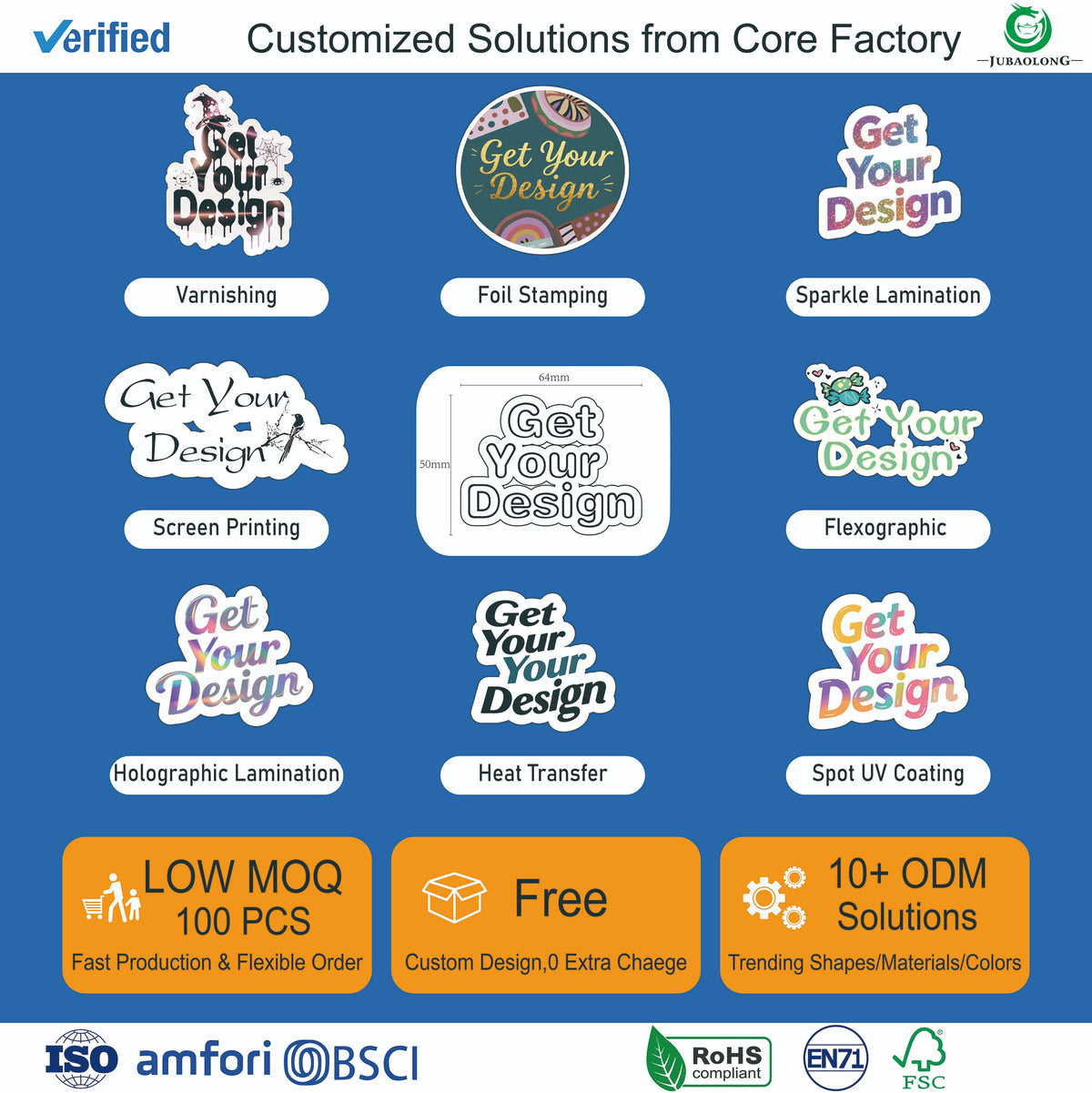 130 Pcs 3D Funky Stickers