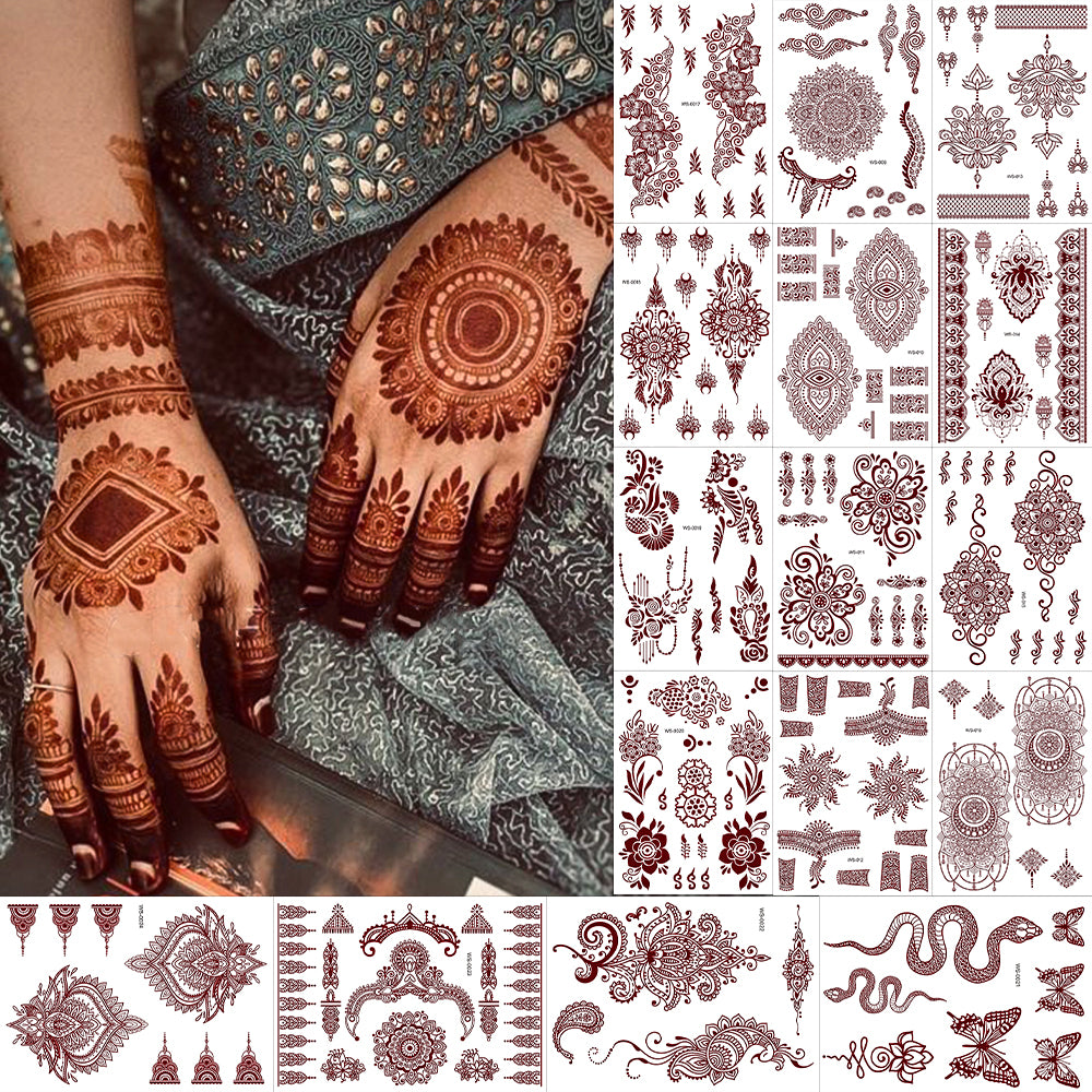 Waterproof Mehndi Stickers 🎨