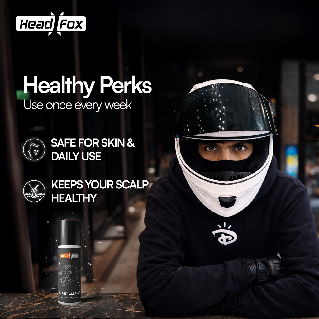 Helmet Cleaner Spray, Anti-Bacterial Foam, Safe for Hair & Skin Clean