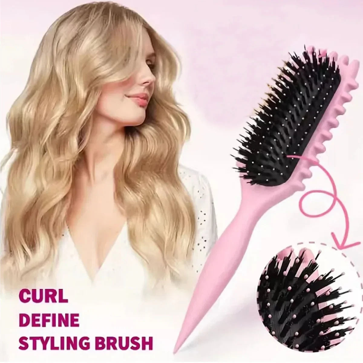 Curly Hair Styling Brush Curl