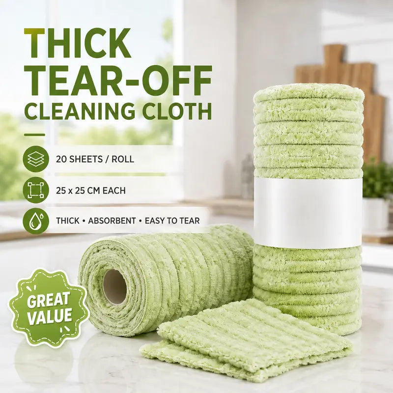 Thick Tear-Off Reusable Absorbent Kitchen Wipes (Original)