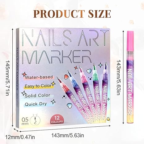 Imported Nails Art Marker Set