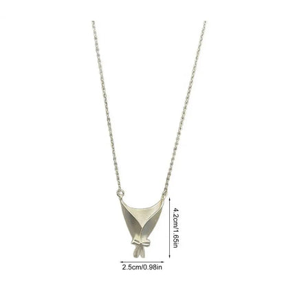 Elegant Bow Pendant Necklace 🎀✨