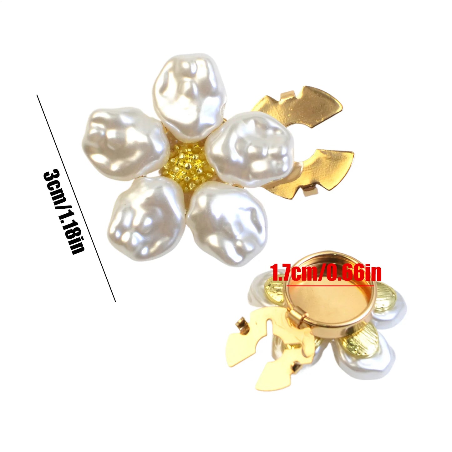 Faux Pearl Blouse Button Covers