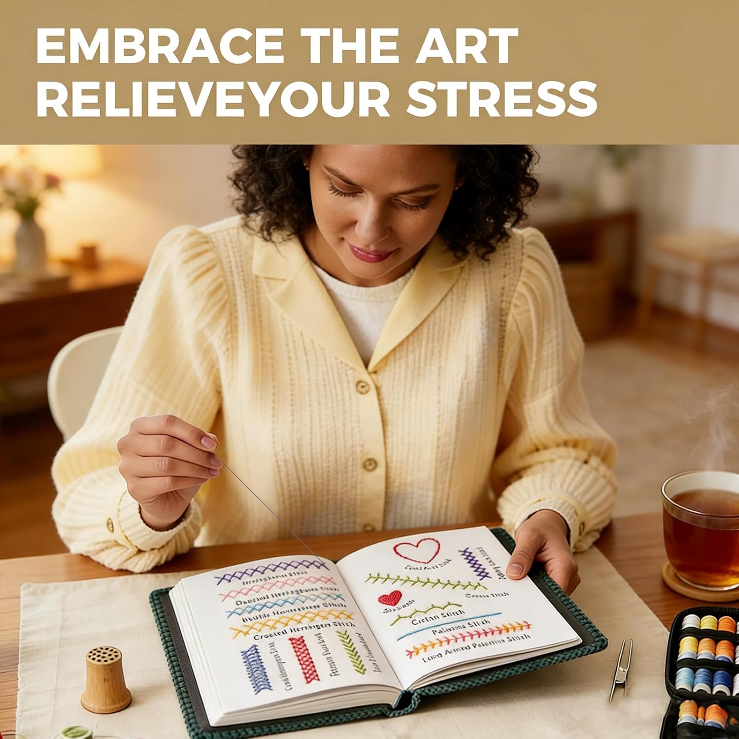 📖✨ Handmade Embroidery Stitch Book ✨📖