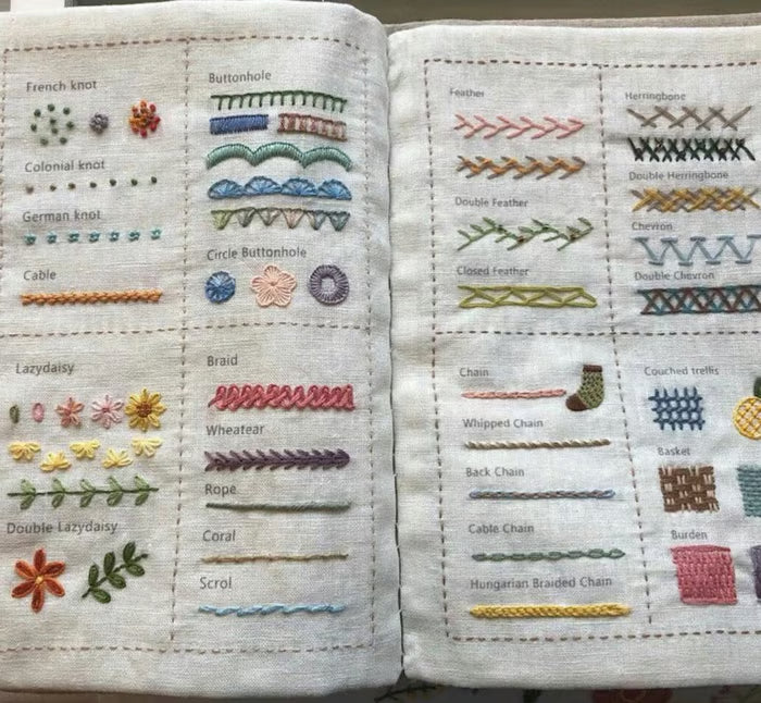 📖✨ Handmade Embroidery Stitch Book ✨📖