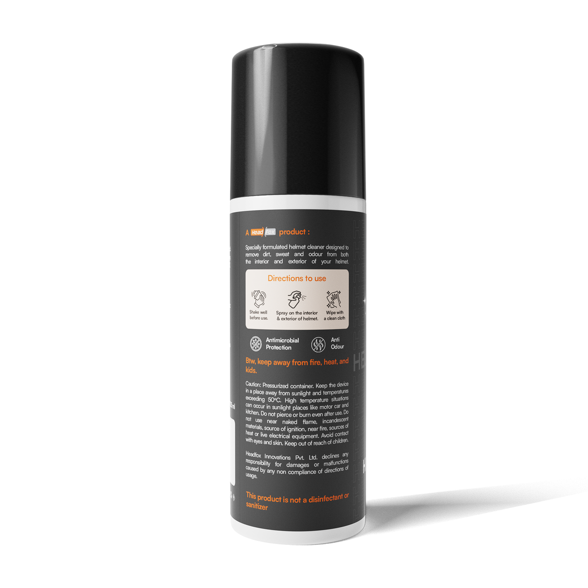 Helmet Cleaner Spray, Anti-Bacterial Foam, Safe for Hair & Skin Clean