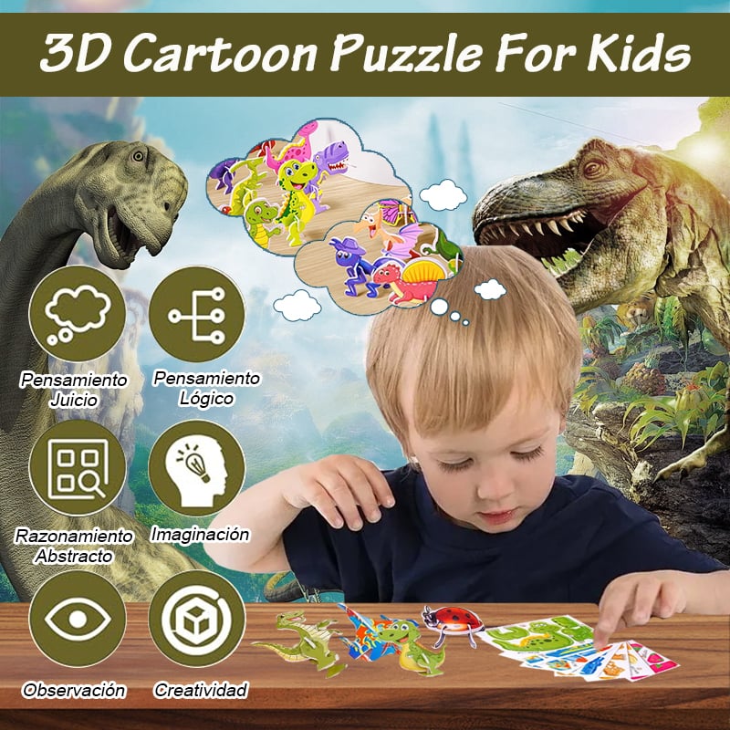 Re Useable Educational 3D Cartoon Puzzle