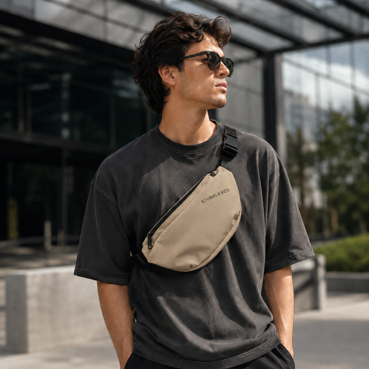 Aesthetic Beige Crossbody Bag