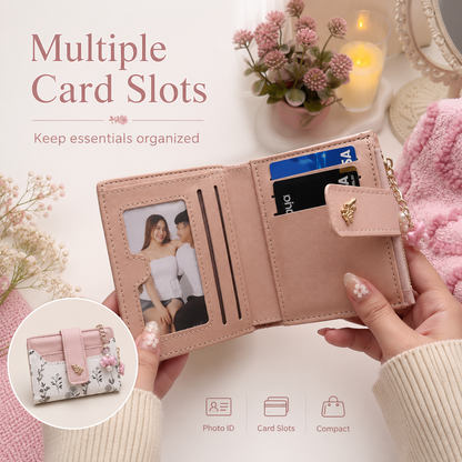 🌸 Aurelia Floral Charm Mini Wallet