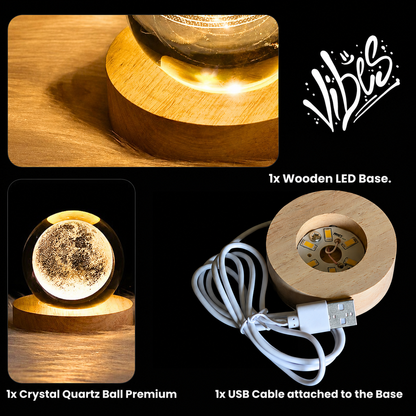 🌙 3D Crystal Moon Lamp – Magical Night Decor