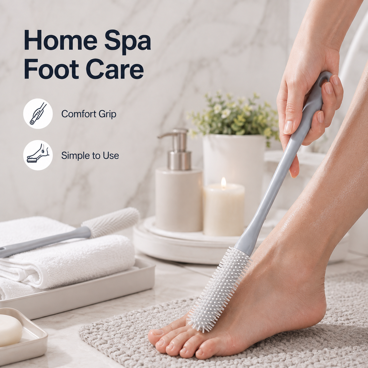 Toe Cleaning Brush Foot Scrubber