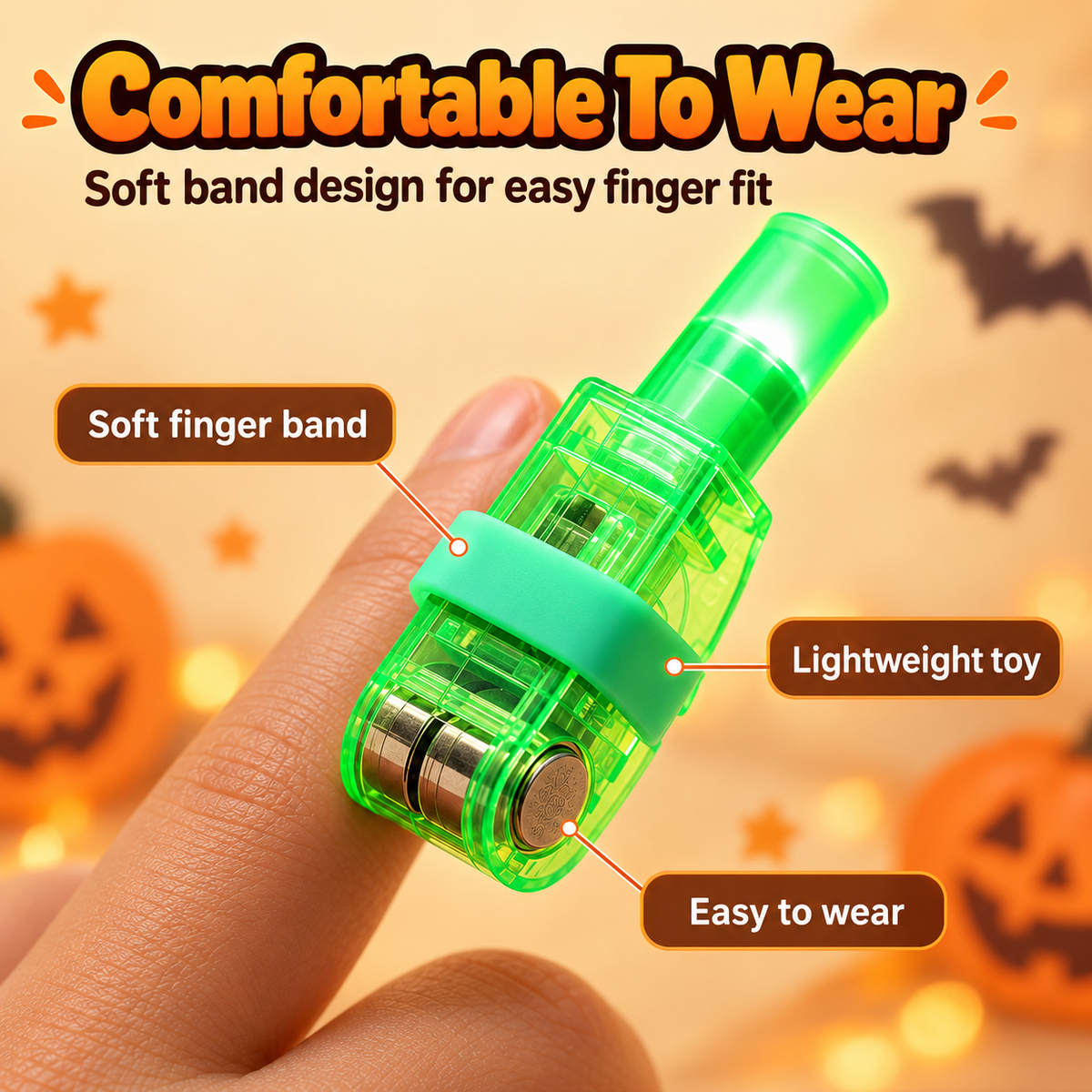 LED Halloween Projection Finger Lights – Finger Ring Toy