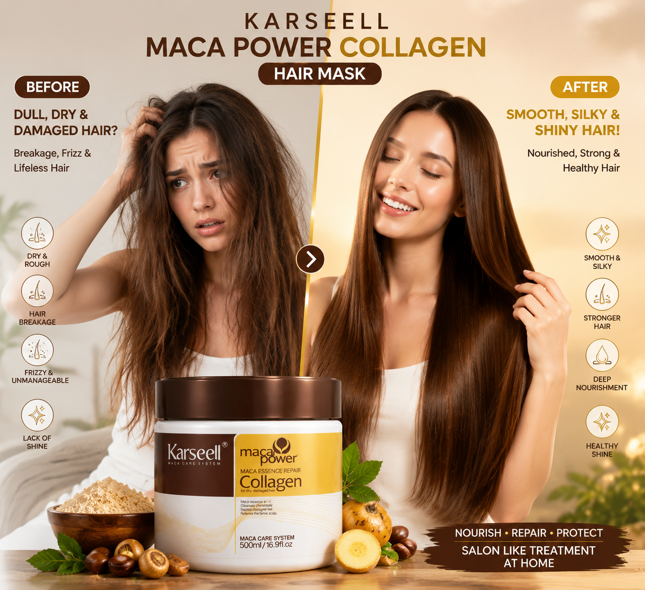 Karseell Maca Power Collagen Hair Mask ✨🌿