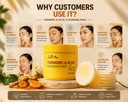 ✨ Turmeric & Kojic Cleansing Pads