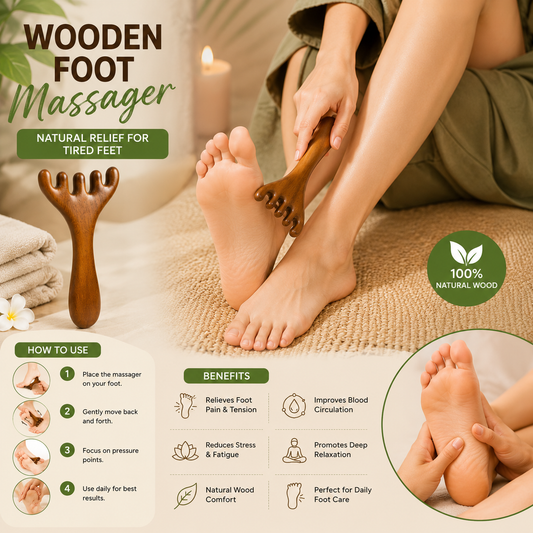 ✨ Natural Wood Body & Foot Massager