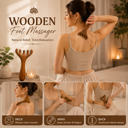 ✨ Natural Wood Body & Foot Massager