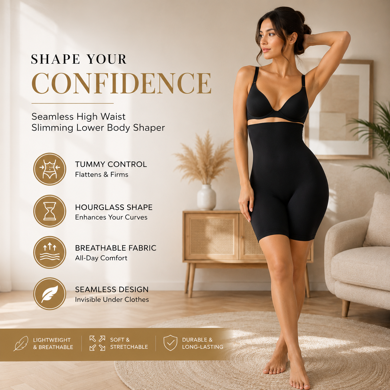 Seamless High Waist Slimming Body Shaper 🌿💖