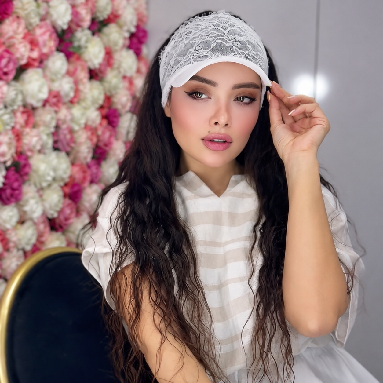 🌺 Lace Beauty Protection Cap