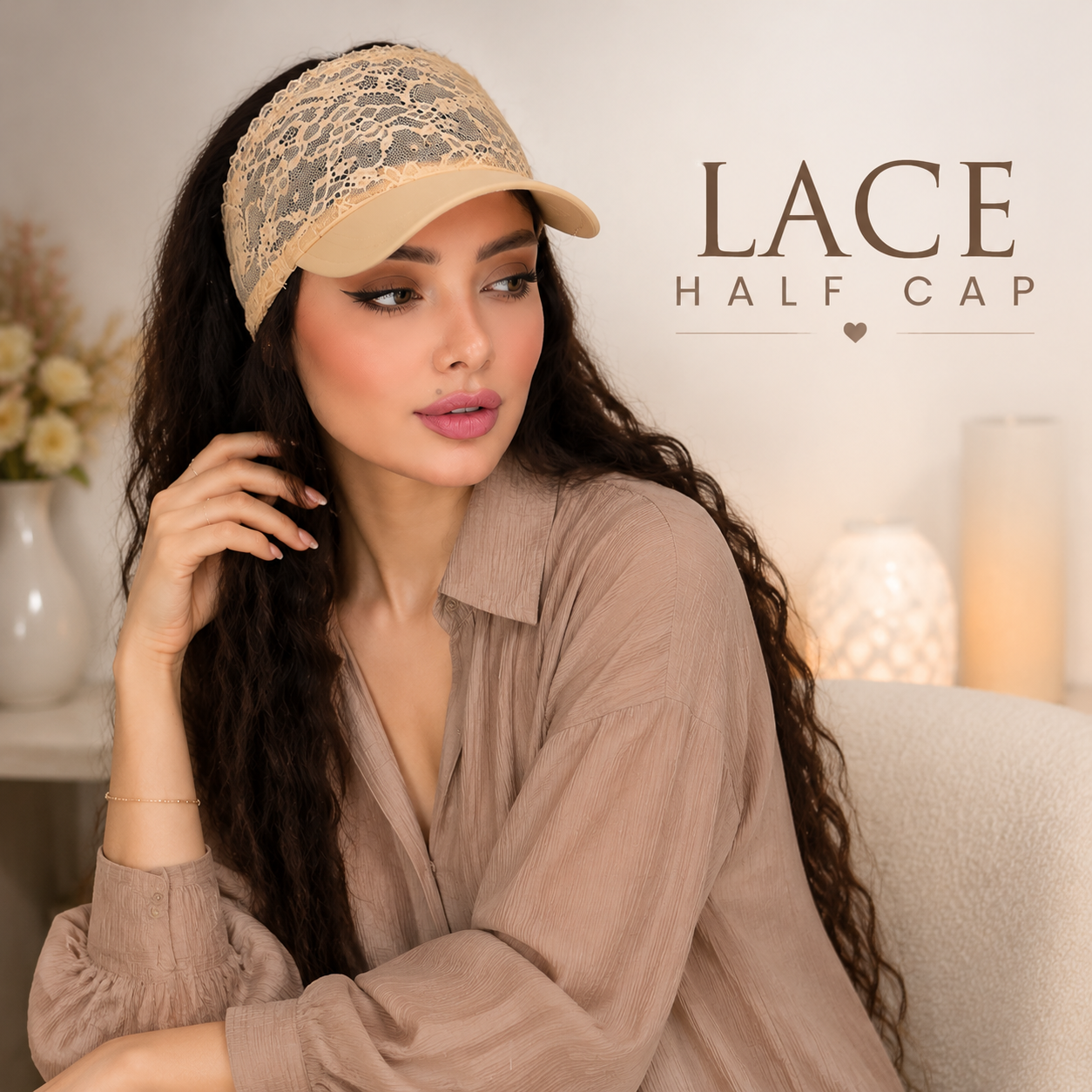 🌺 Lace Beauty Protection Cap