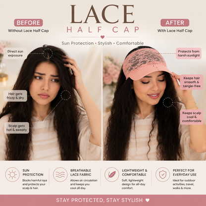🌺 Lace Beauty Protection Cap