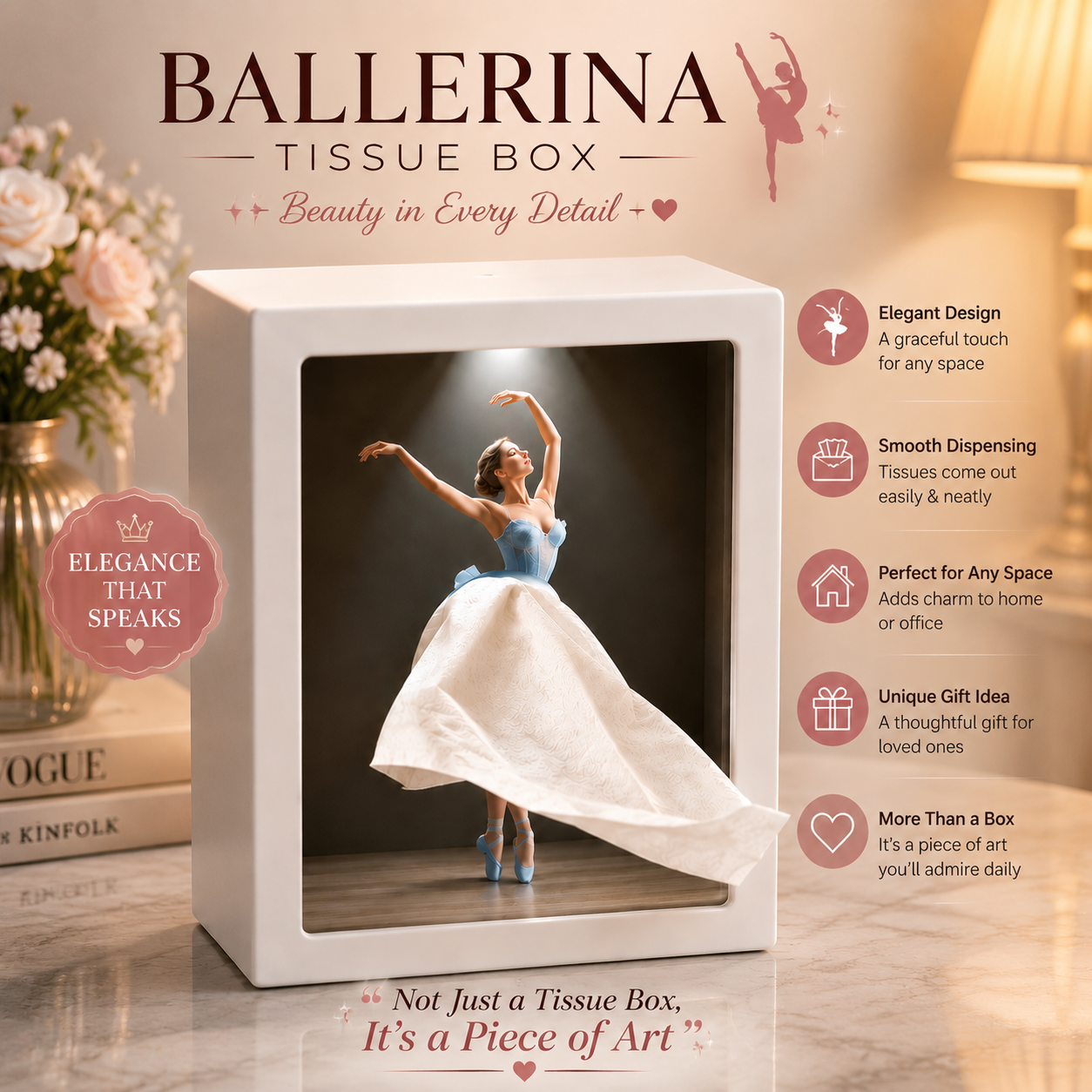 Ballerina Tissue Box