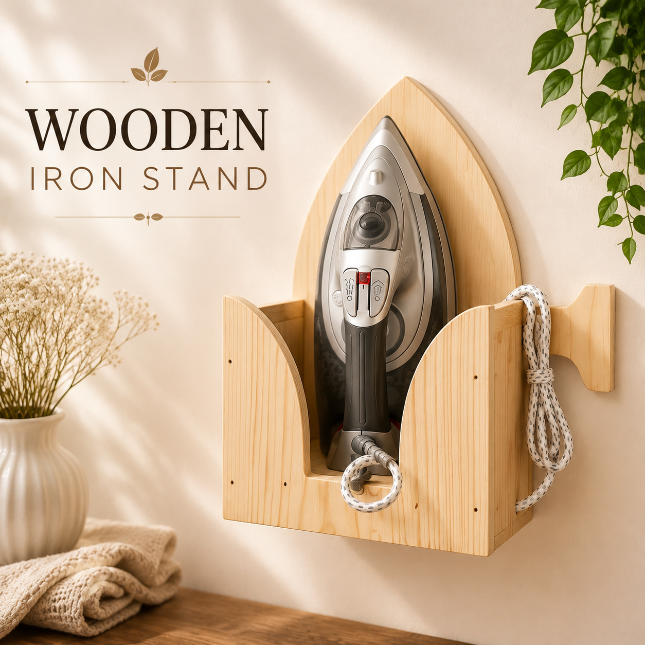Wooden Iron Stand ✨
