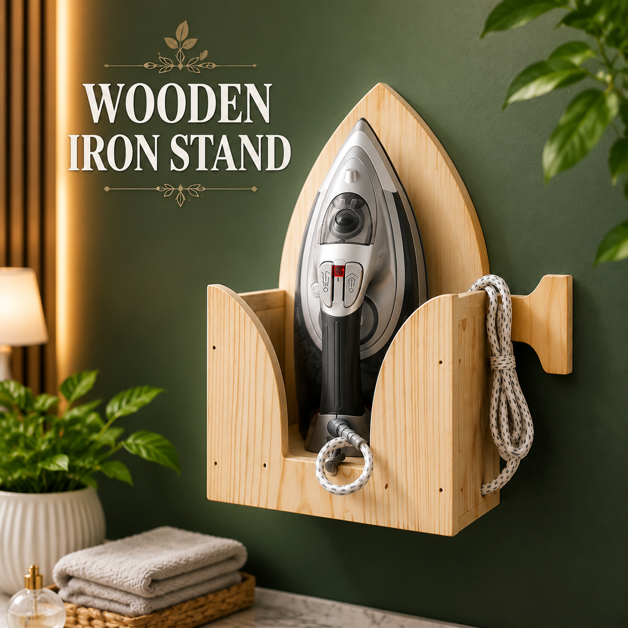 Wooden Iron Stand ✨