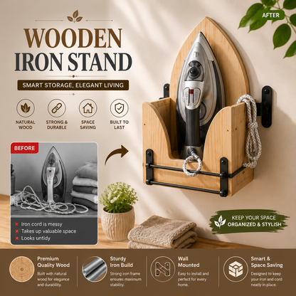 Wooden Iron Stand ✨