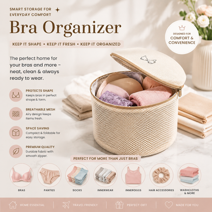 🩷 Bra & Lingerie Organizer Storage Bag