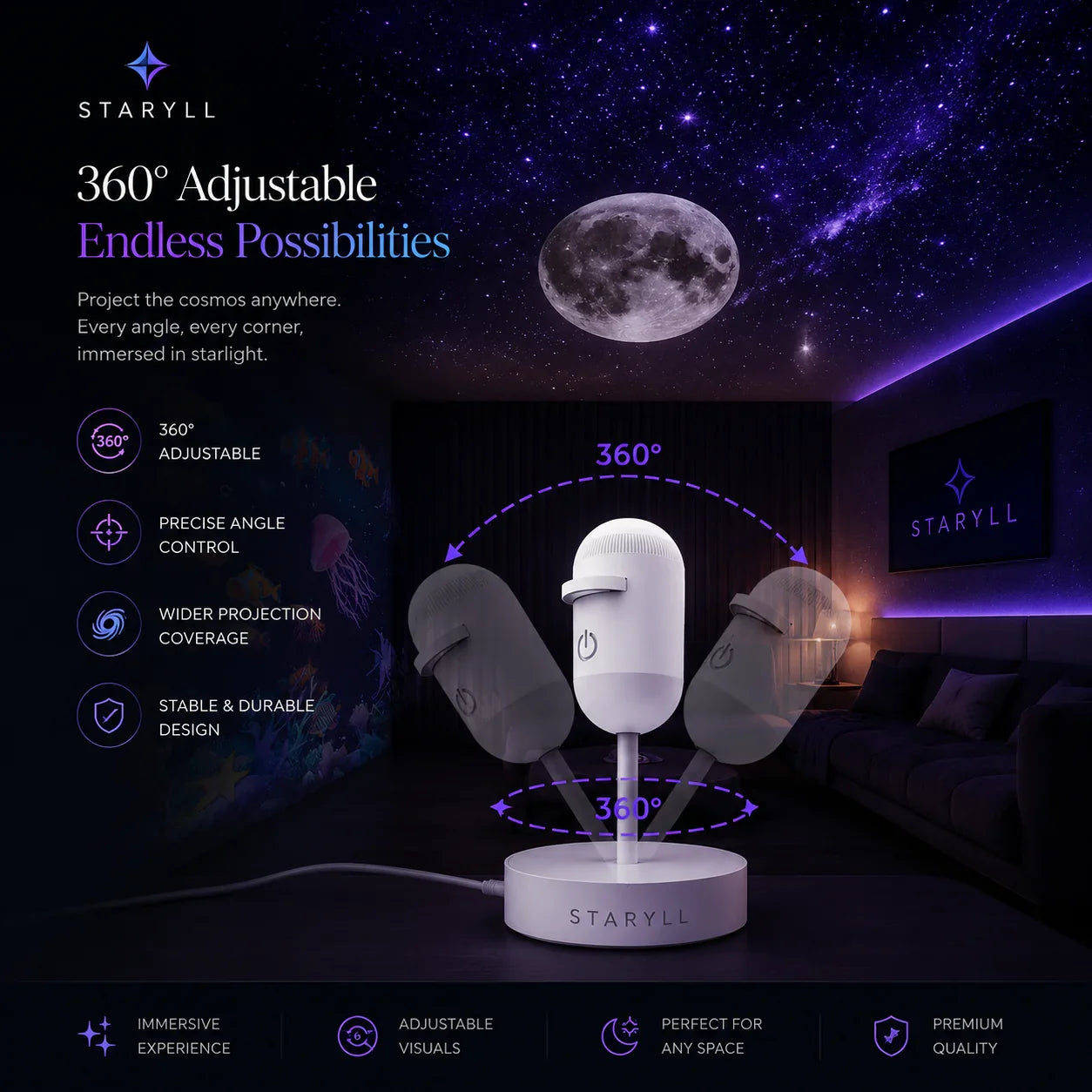 Galaxy Projector Night Light With Projection Discs | 100% Original