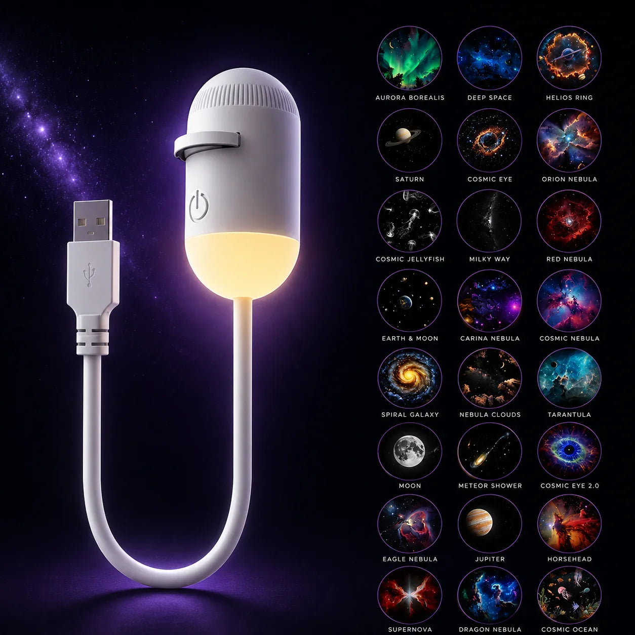 Galaxy Projector Night Light With Projection Discs | 100% Original