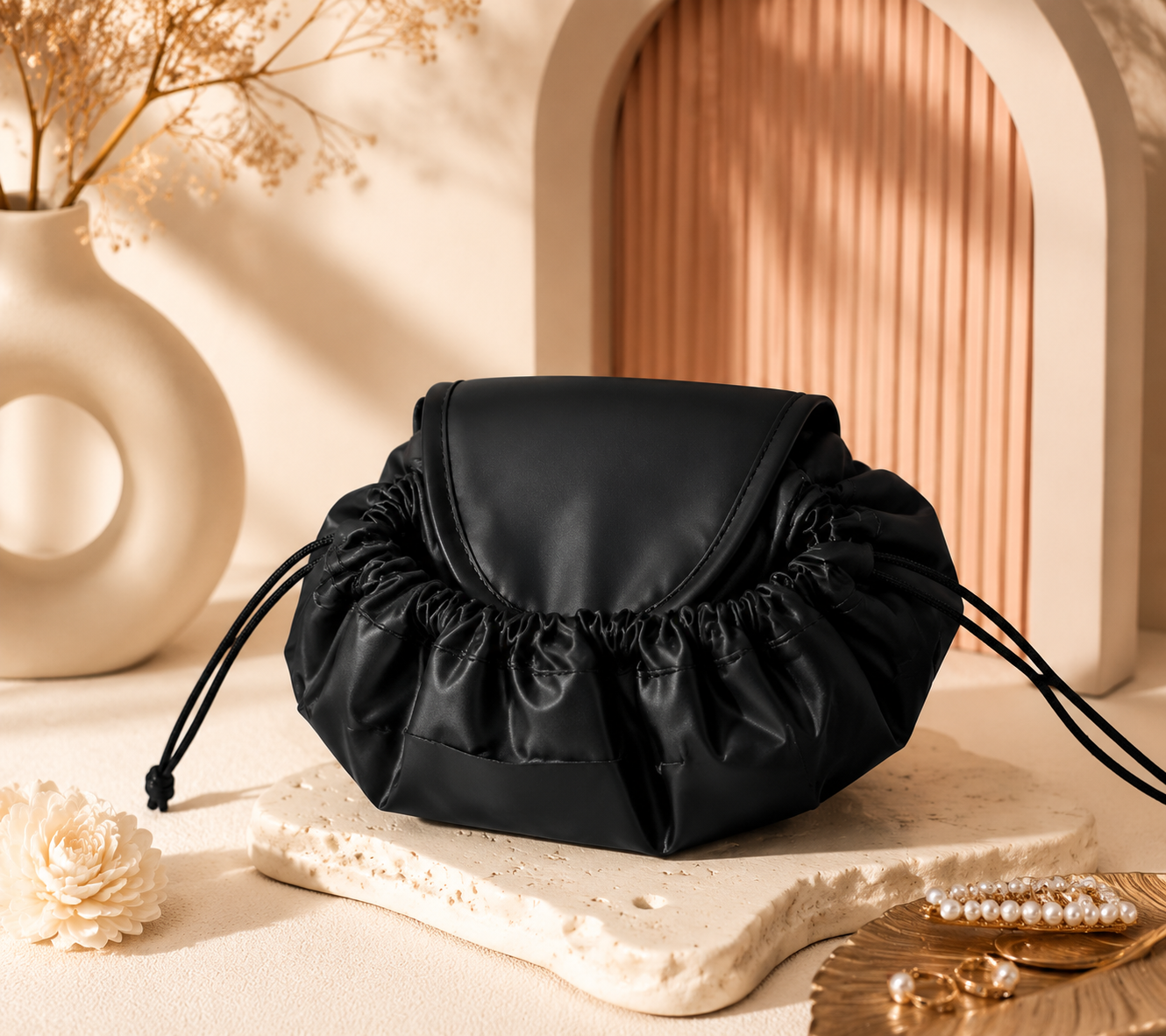 Minimalist Makeup Storage Bag🖤✨