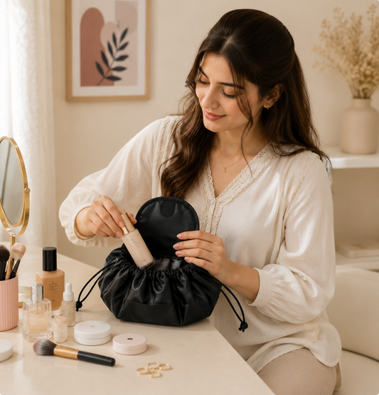 Minimalist Makeup Storage Bag🖤✨