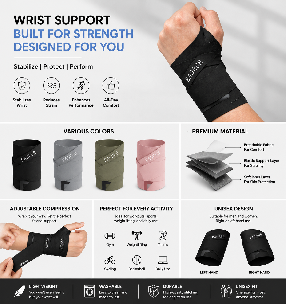 Fixed Spandex Sport Wrist Guard