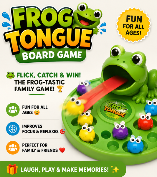 🐸 Frog Tongue Board Game – Fun Interactive Family Party Game