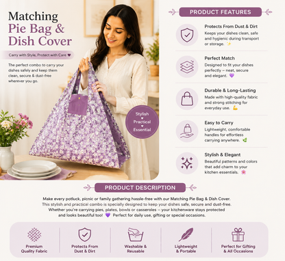 Matching Pie Bag &amp; Dish Cover 🥧✨