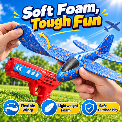 Catapult Airplane Launching Glider Gun For Kids