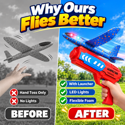 Catapult Airplane Launching Glider Gun For Kids
