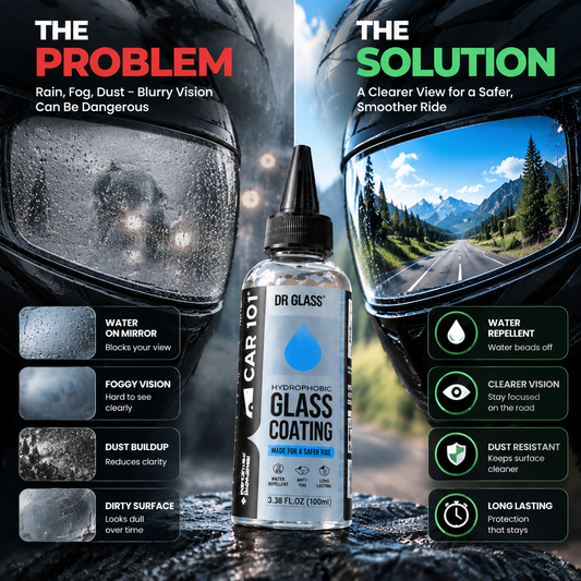DR GLASS™ Hydrophobic Glass Coating 🏍️✨