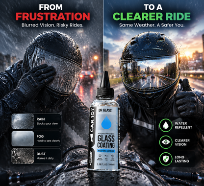 DR GLASS™ Hydrophobic Glass Coating 🏍️✨