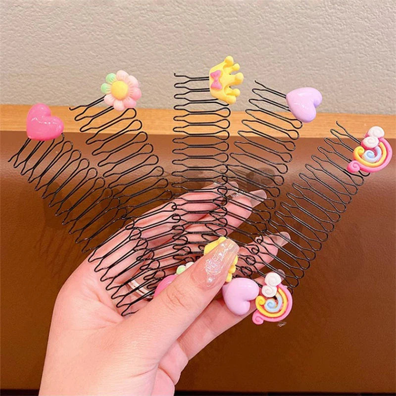 Girls Flower Bow Hair Comb