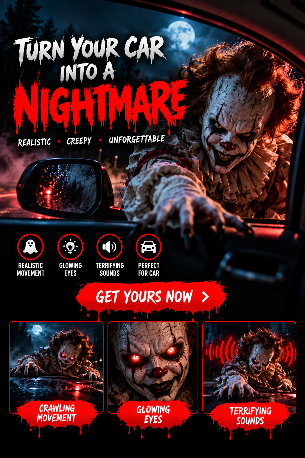 GhostDrive™ – Halloween Horror Car Window Projector
